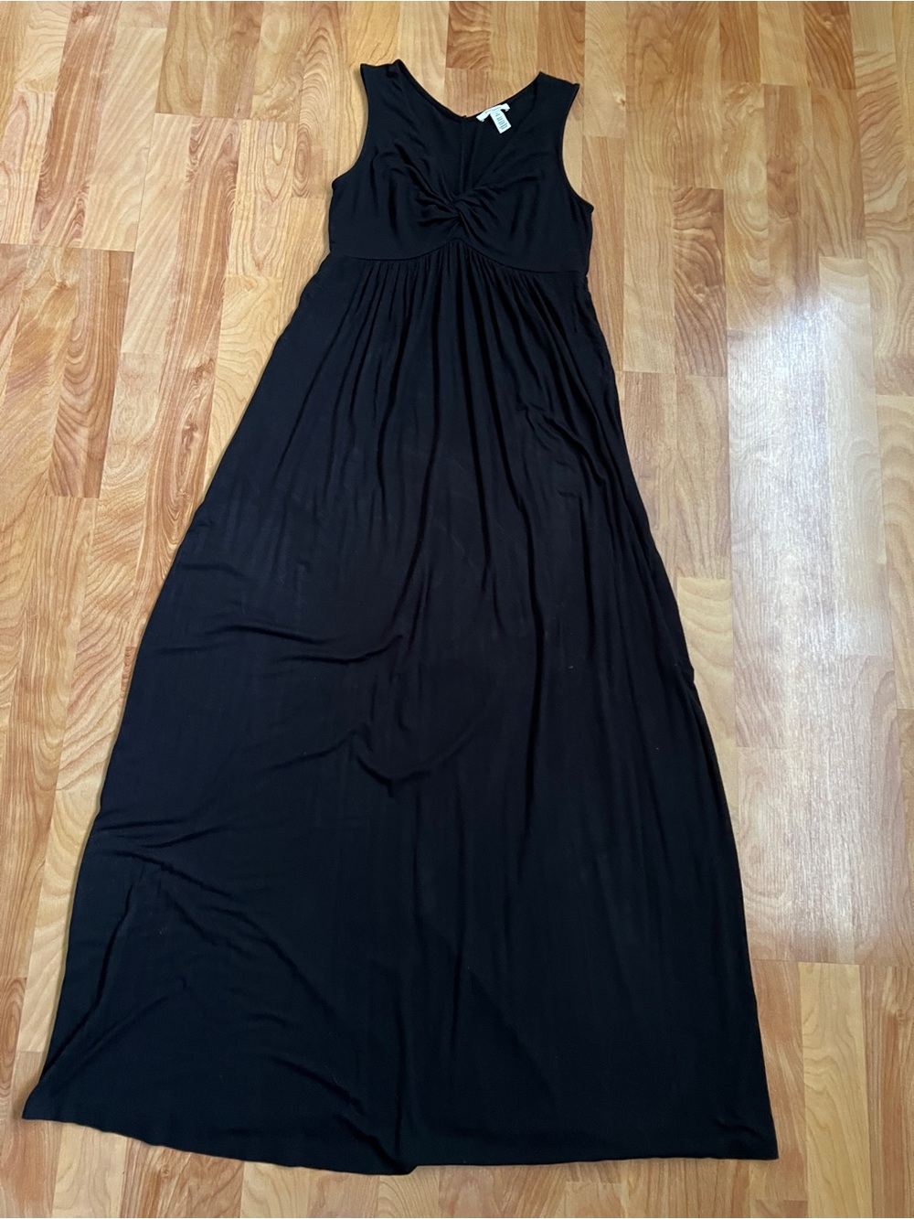 VGUC Daily Ritual Black Maxi Rayon Knit Tank Dress sz XS